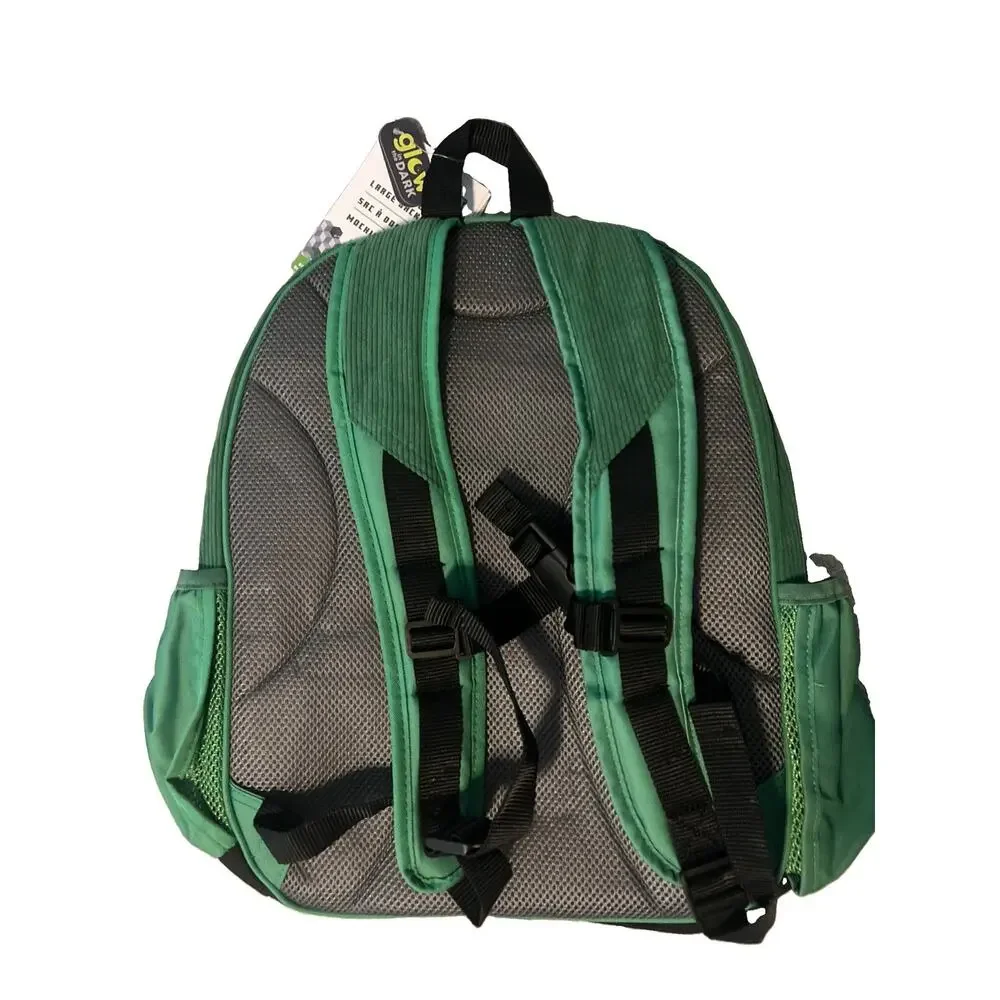 Pottery Barn Mackenzie Minecraft Creeper Critter Glow Dark Large Backpack Jace